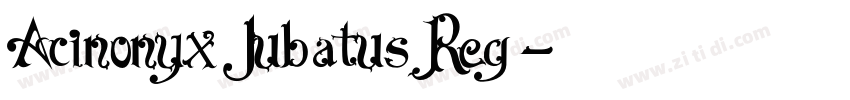 Acinonyx Jubatus Reg字体转换